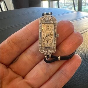 Diamond-Sapphire Watch, likely from the Edwardian period